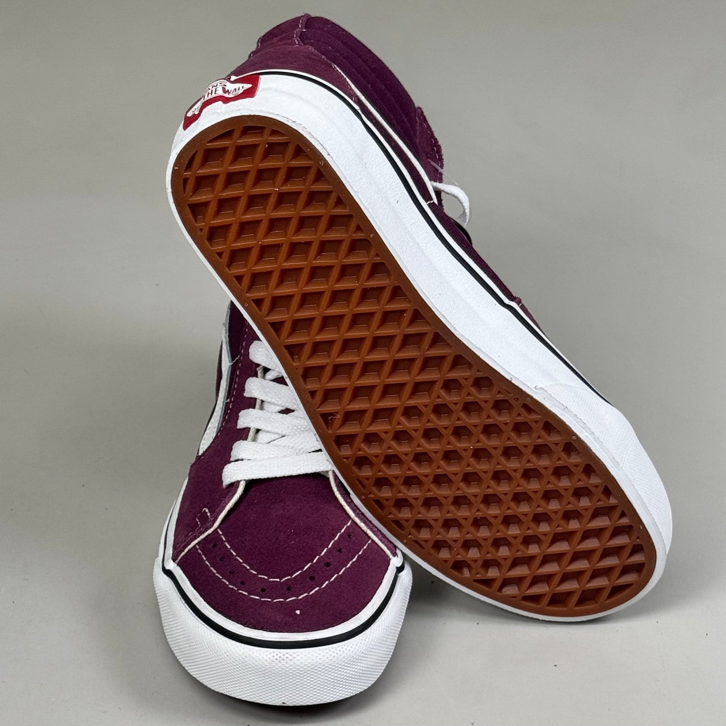 VANS Classic Sk8-Hi Shoe Canvas Upper Men's SZ 3.5 Women's Sz 5 Burgundy Purple