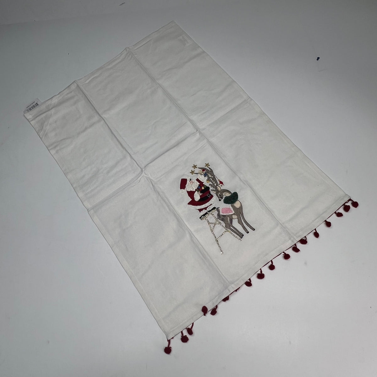 OAKSTREET (2 PACK) Santa Holiday Dish Towels 25"x18" White OSW237164