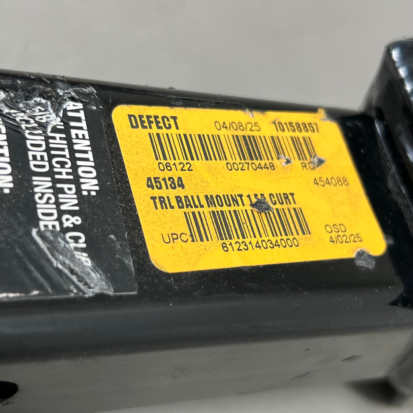 CURT Towing Starter Kit W/ Ball No Lock Hitch 11.5" Overall length Black 45141 (New Other- Slight Cosmetic Damage)