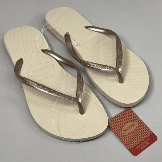 ZA@ HAVAIANAS High Quality Rubber Slim Flip Flops Non-Slip Women's 9/10 Sand Grey Light G