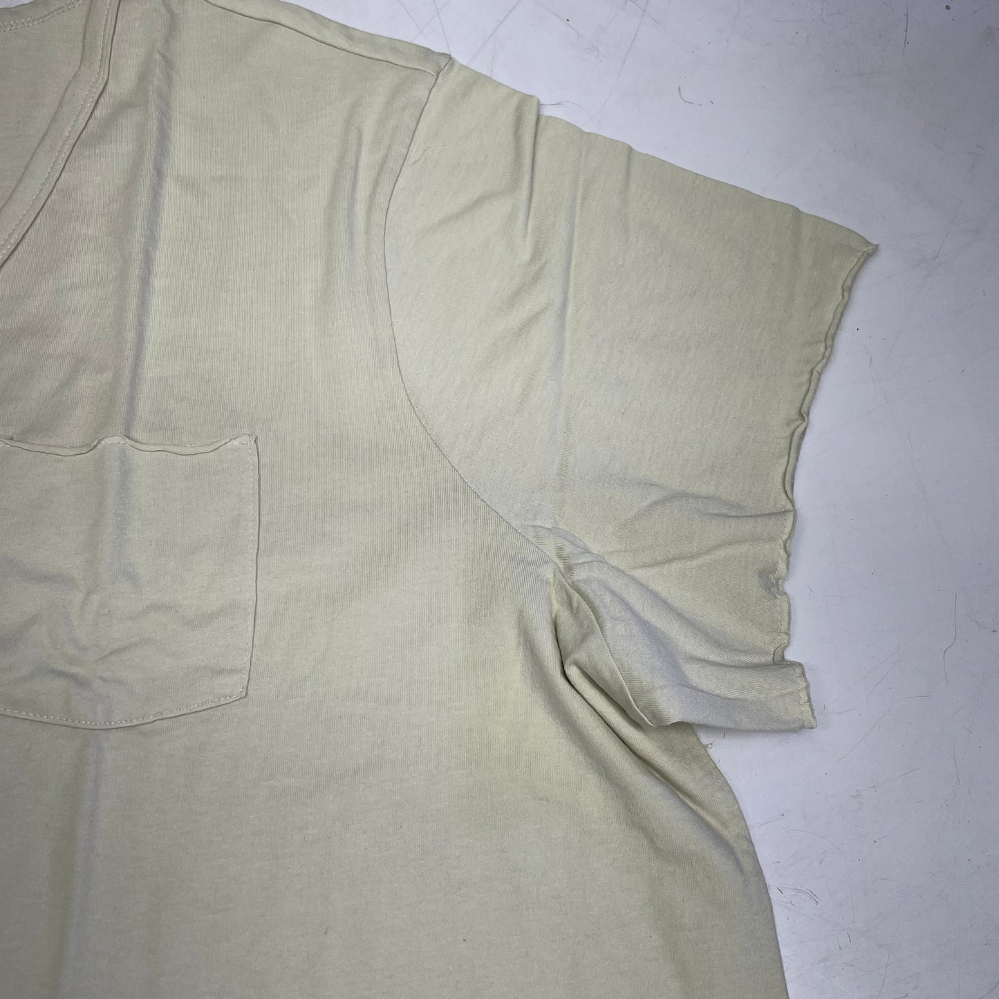 HANES Originals V Neck Tee Shirt W/ Chest Pocket Women's Sz 3X Mellow Beige