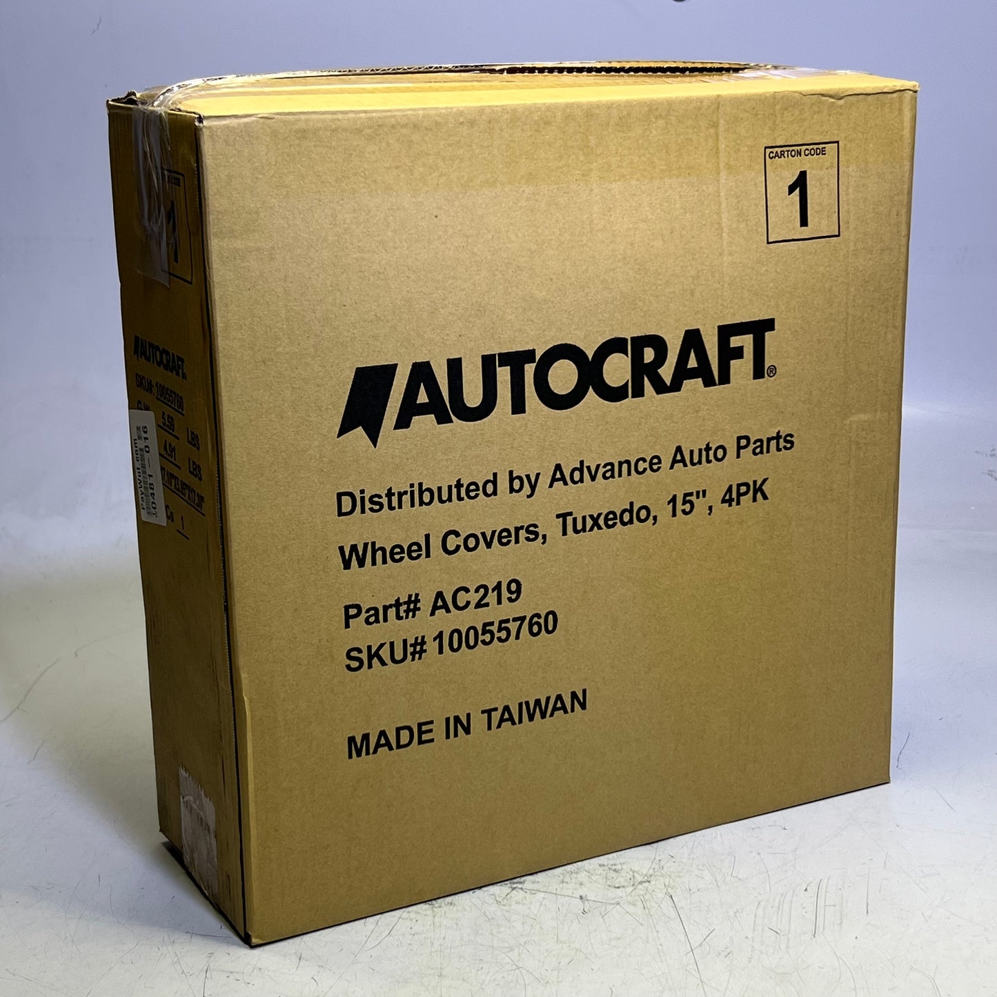 AUTOCRAFT (4 PACK) 15" Wheel Covers, Rust Resistant Finish, Black AC219