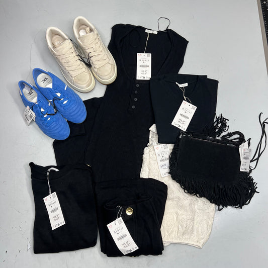 ZA@ ZARA Lot Of Assorted Clothing & Shoes Women's Sz S & 37 Multicolor