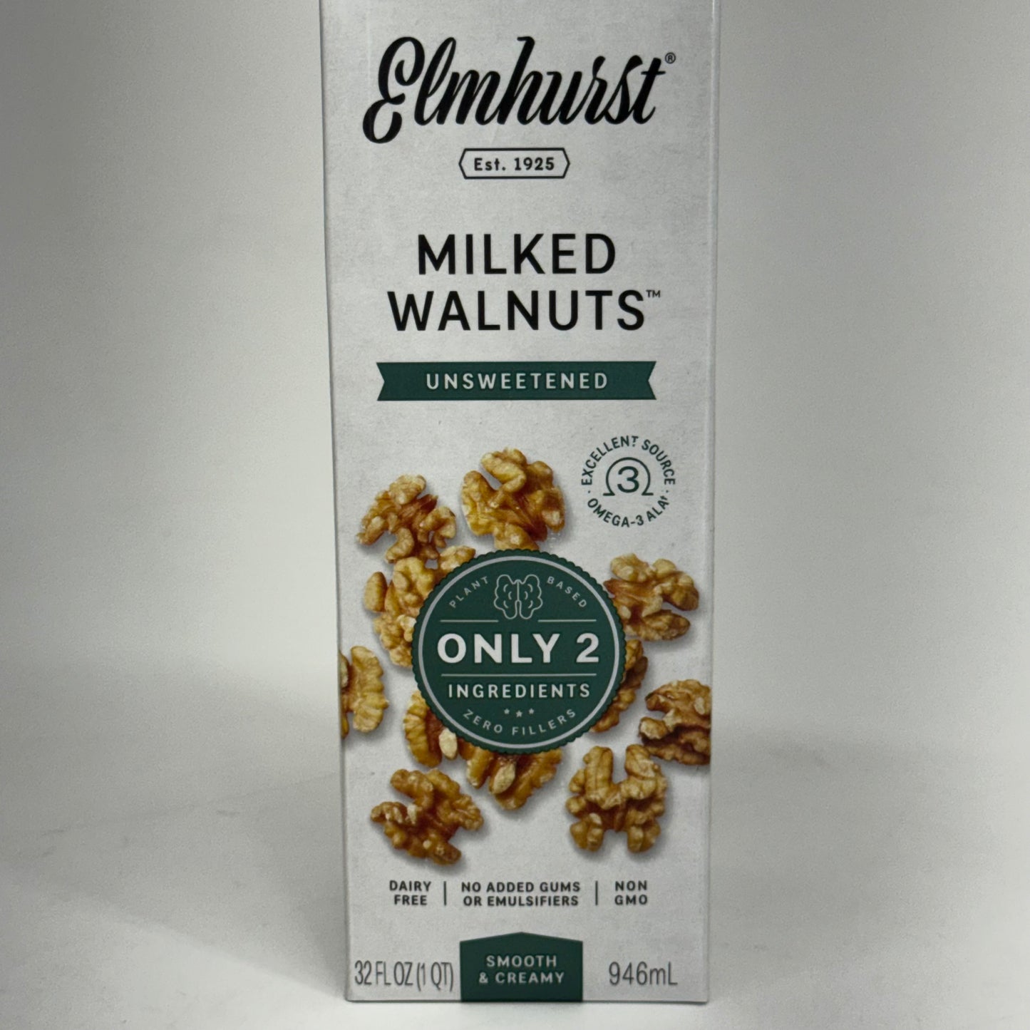 ELMHURST (6 PACK) Milked Walnuts Unsweetened 32 fl oz. BB 10/26