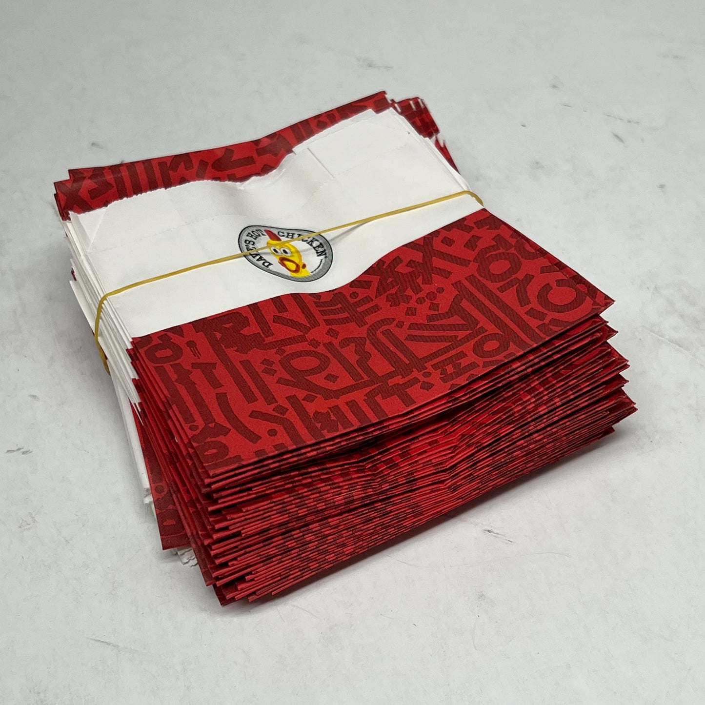 ZA@ DAVE'S HOT CHICKEN  (1000 PACK) Slider Bags for Foodservice Red/White