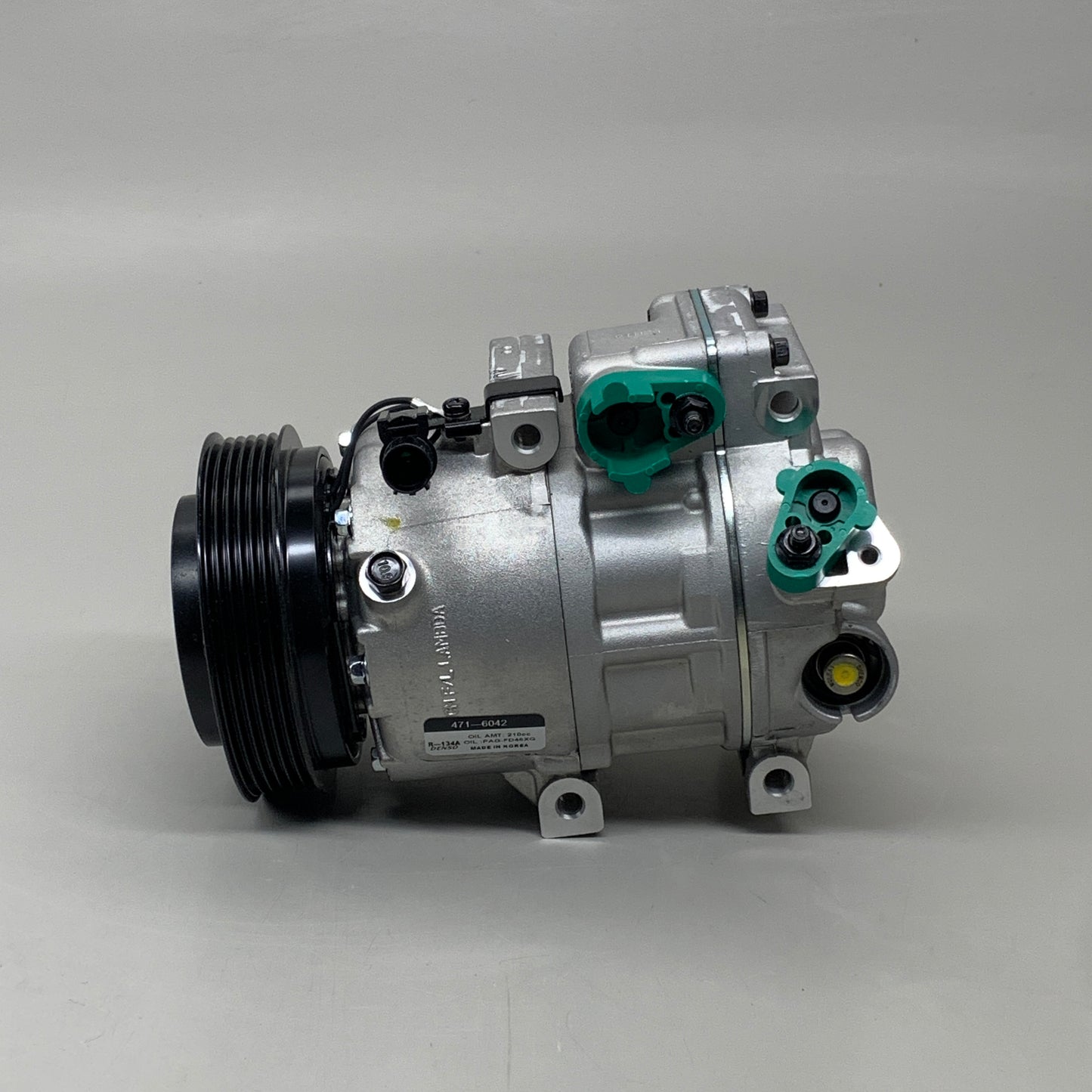 DENSO A/C Compressor With Clutch Silver/Black/Green 27722 471-6042