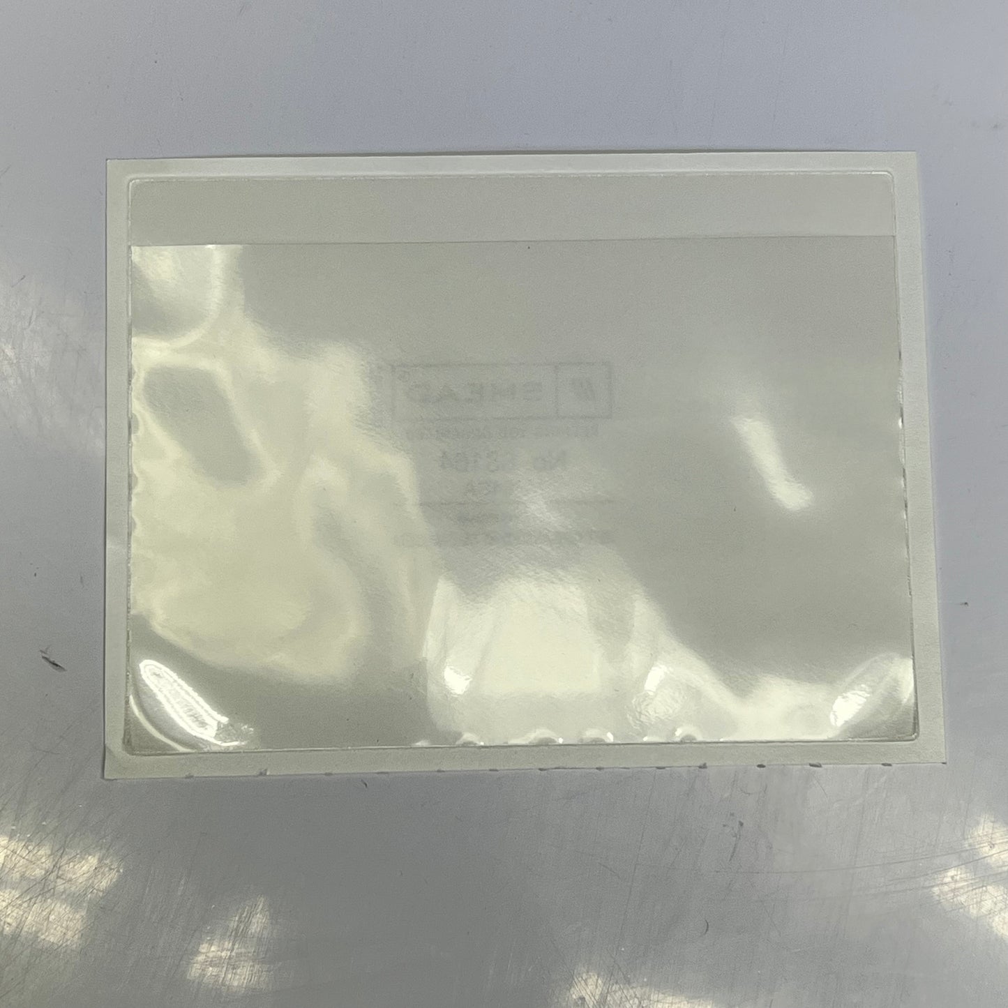 SMEAD (100 PACK) Self-Adhesive Poly Document Pockets 6 1/4" x 4 9/16" Clear