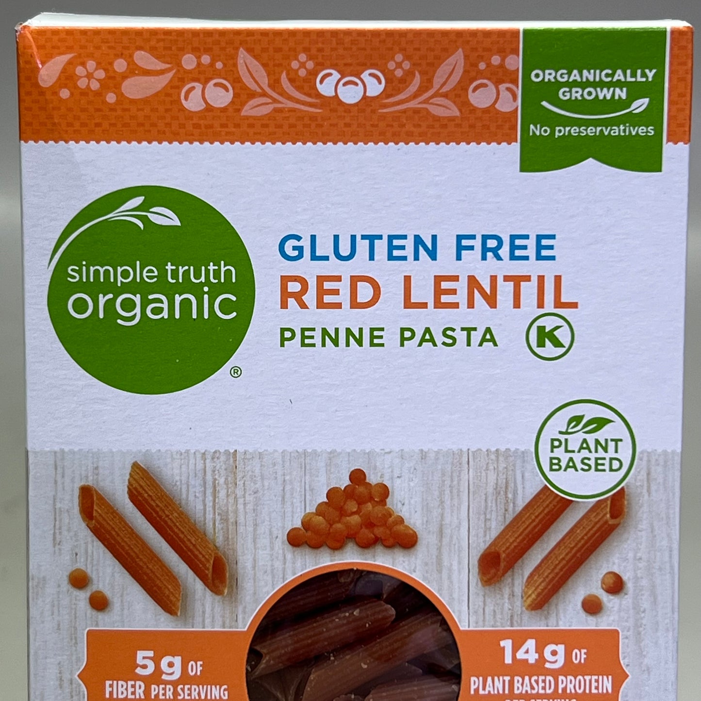 SIMPLE TRUTH ORGANIC (6 PACK) Red Lentil Penne Pasta 8 oz Red BB 03/26