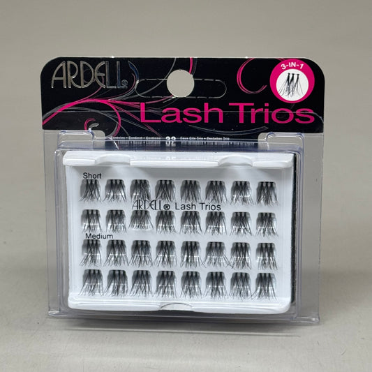 ARDELL (4 PACK, 32 LASHES EACH) Lash Trios 16 Short & 16 Medium Lengths 61636