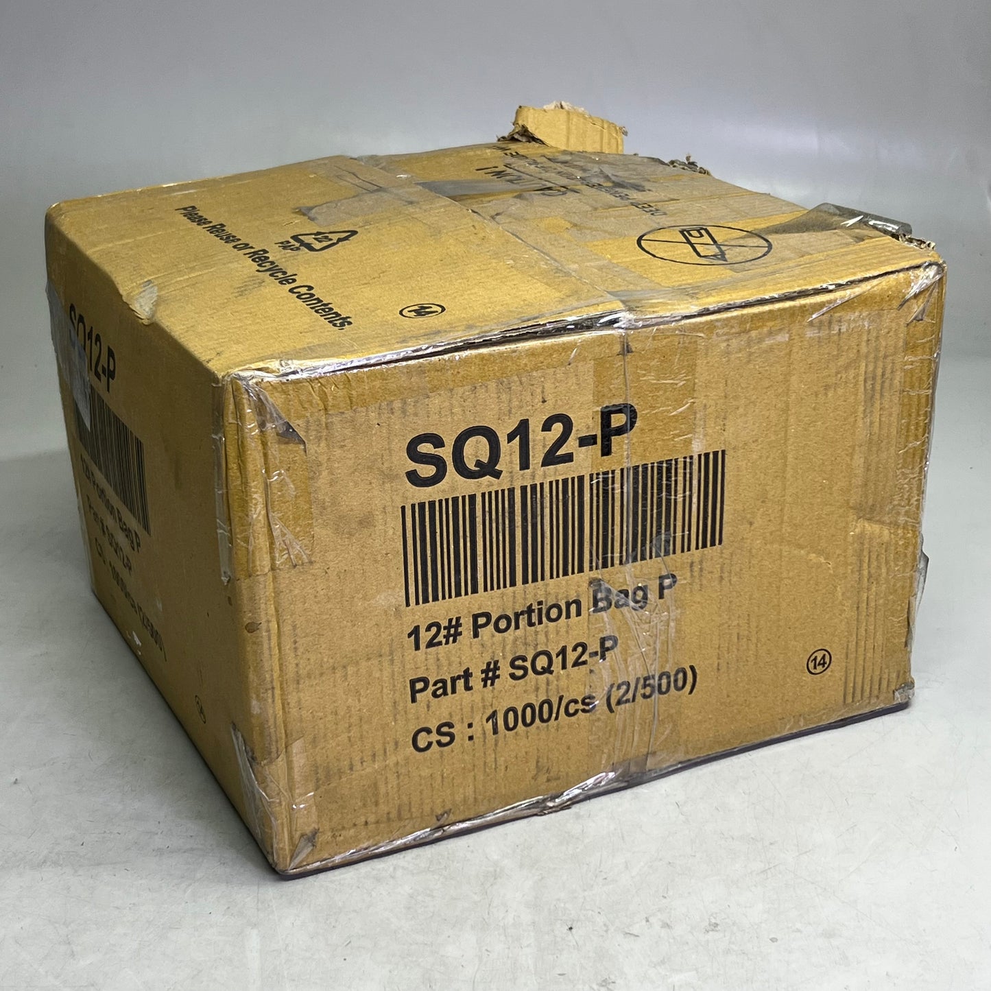 ZA@ MEXICAN FLAVOR (1000 Bags) Paper Bags SQ12-P (New Other, Distressed Box)