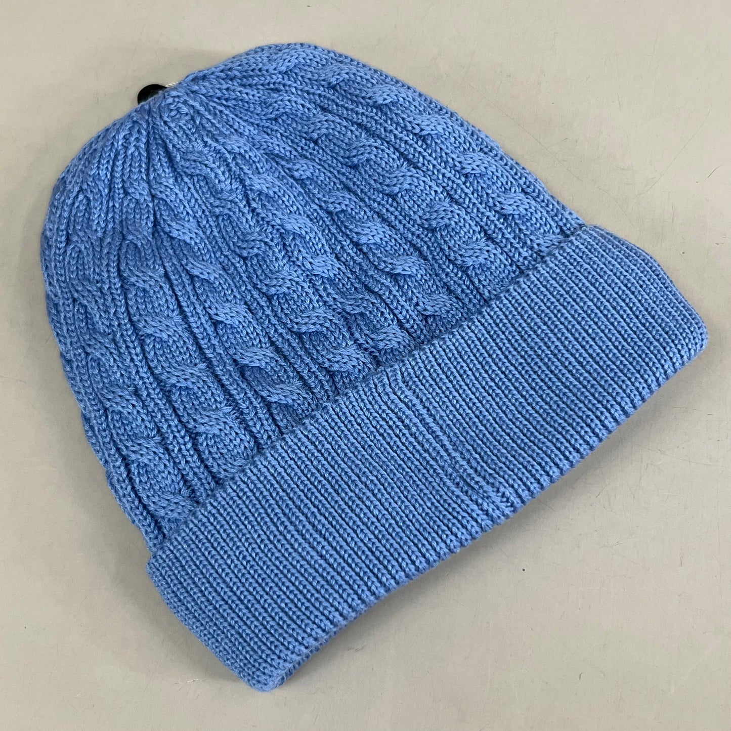 SAMSHIELD Mira Crystal Equestrian Beanie Hat Women's Sz One Size Fits All Washed Blue