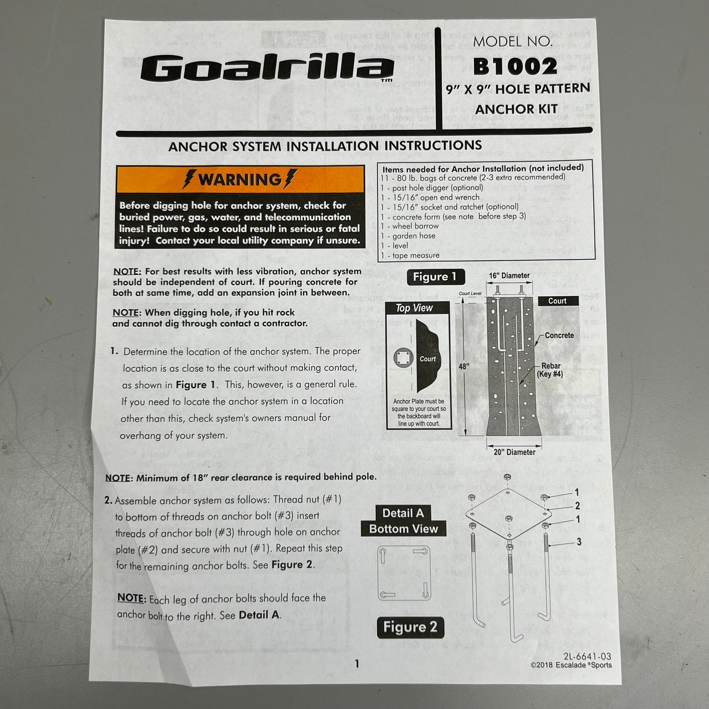 ZA@ GOALRILLA 72" Basketball Hoop Complete Set With Pole Pad, Yard Guard Net, Backboard, Rim, Post, Hardware and Anchor System B5000 6A-75