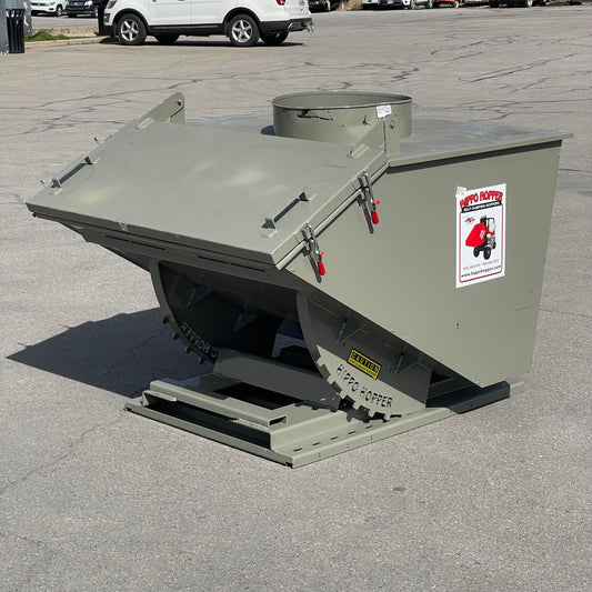 FAB CORP Hippo Hopper Self Dumping Gray HH32-DUSTDR
