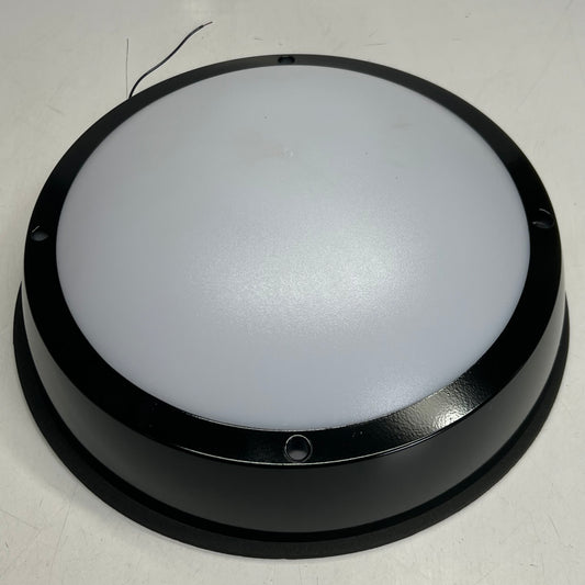COOPER 15" High Powered Led Exterior Rated Round Surface Mount Fixture, Black TRR15-LD4-30W-35-OPL-BK-120-EDC1-OS