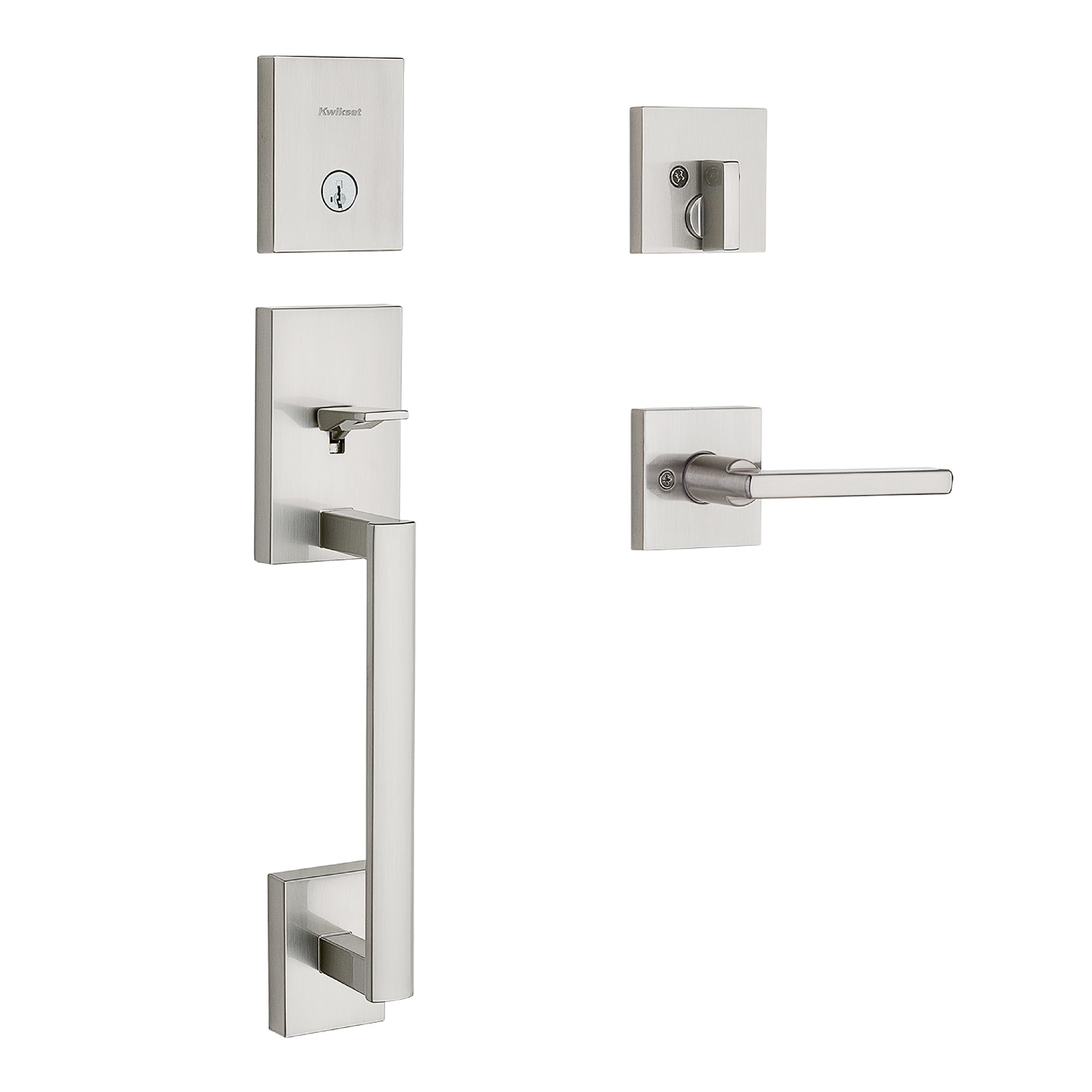KWIKSET Front Door Lock Set, Satin Nickel 98180-002 – PayWut