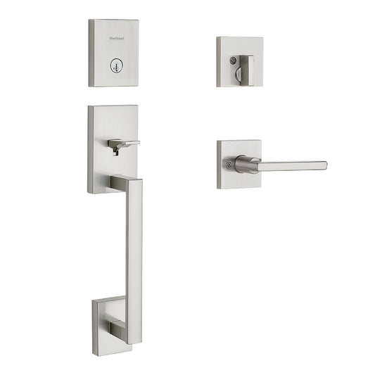 KWIKSET Front Door Lock Set, Satin Nickel 98180-002