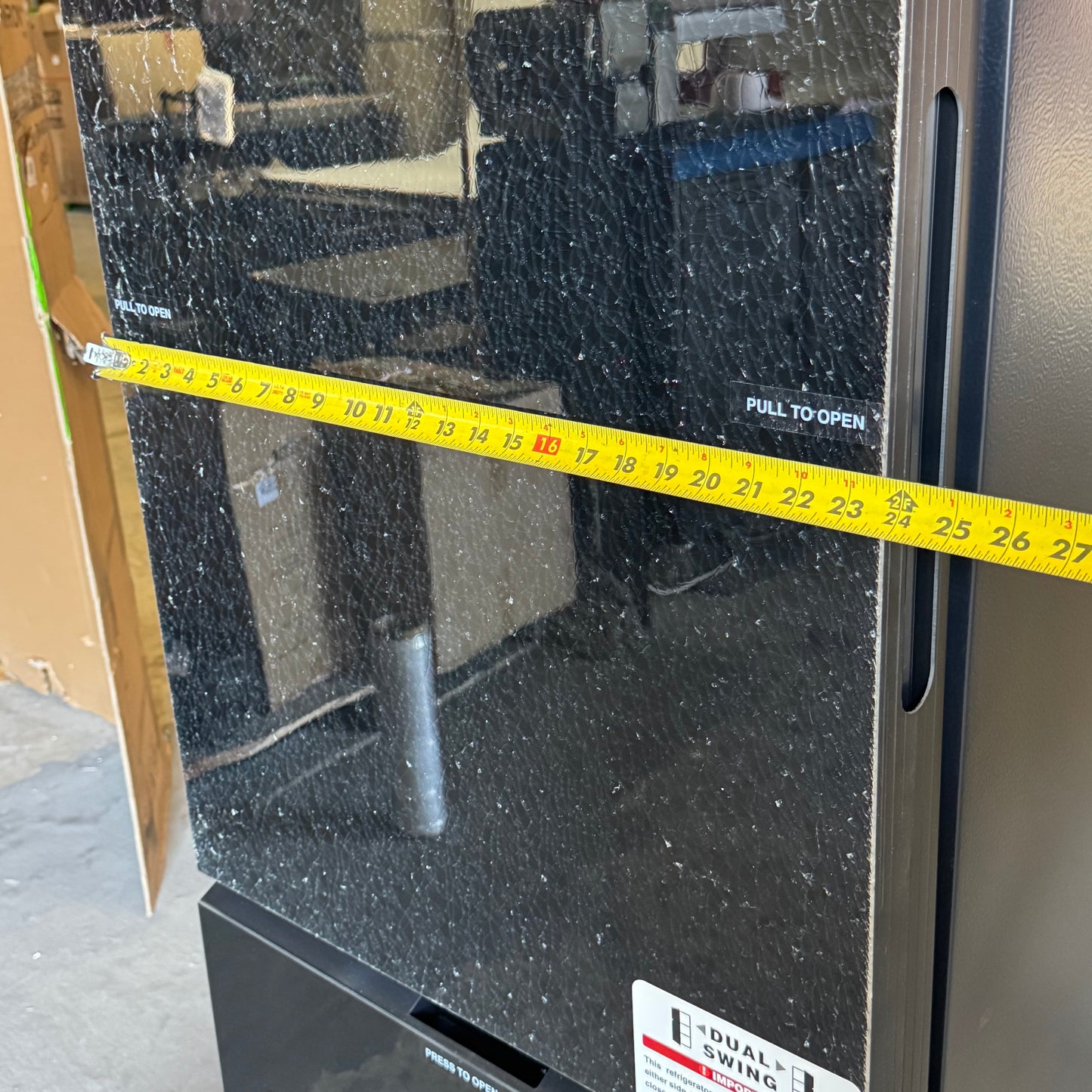 ZA@ Pallet of FURRION Arctic 10.7 CUFT BTM Drawer Freezer Black Glass, Dual Swing Door FCR10DCGBA-BG-DS (AS-IS, Damaged)