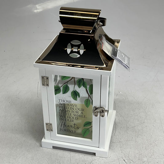 CARSON HOME ACCENTS Hearts Forever Lantern Picturesque 13.5'x5" White 57595