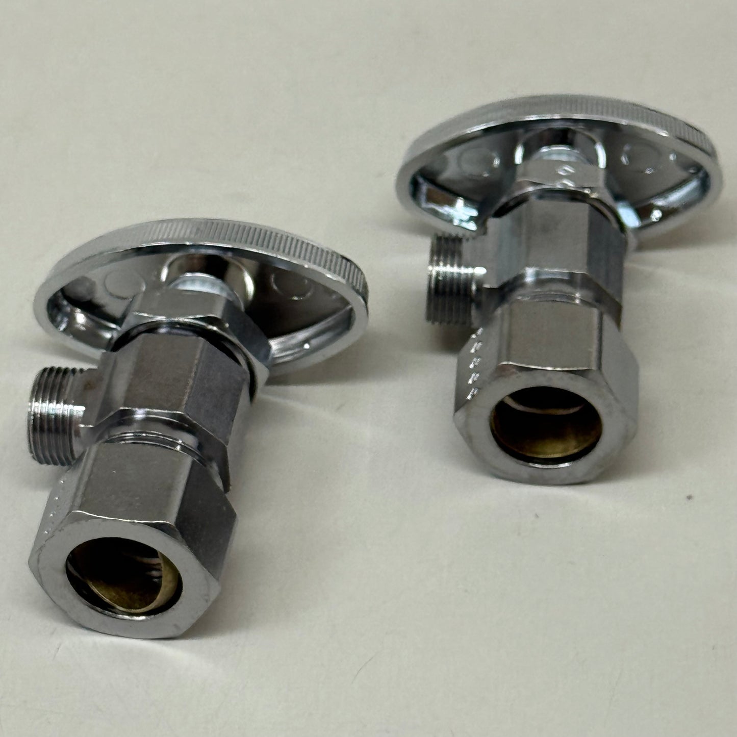 BRASSCRAFT (2 Pack) Multi-Turn Angle Valve 1/2"Nominal Compression Inlet X 3/8" Chrome Plated OCR19L1X-CB