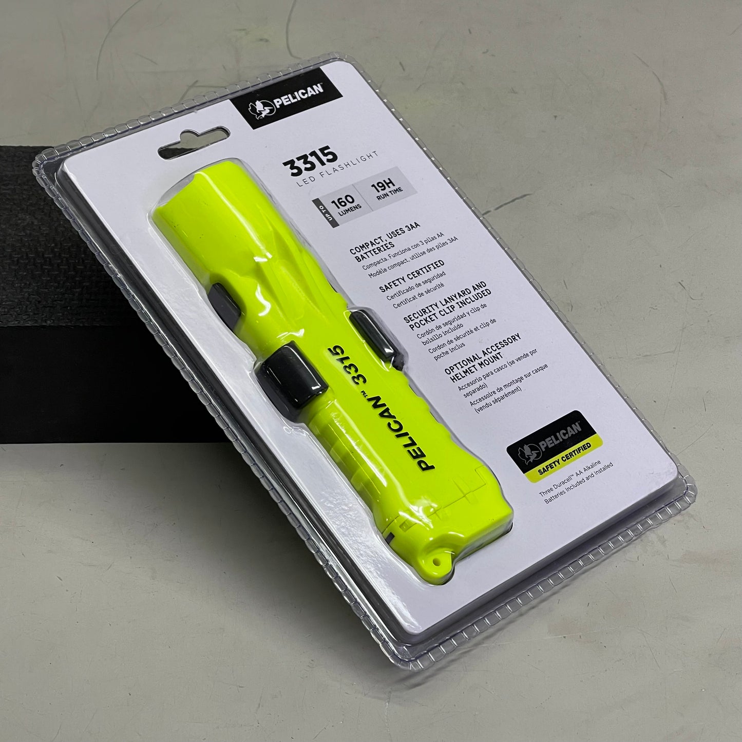PELICAN 3315 LED Waterproof Flashlight 19-hour Neon Yellow ‎033150-0103-245