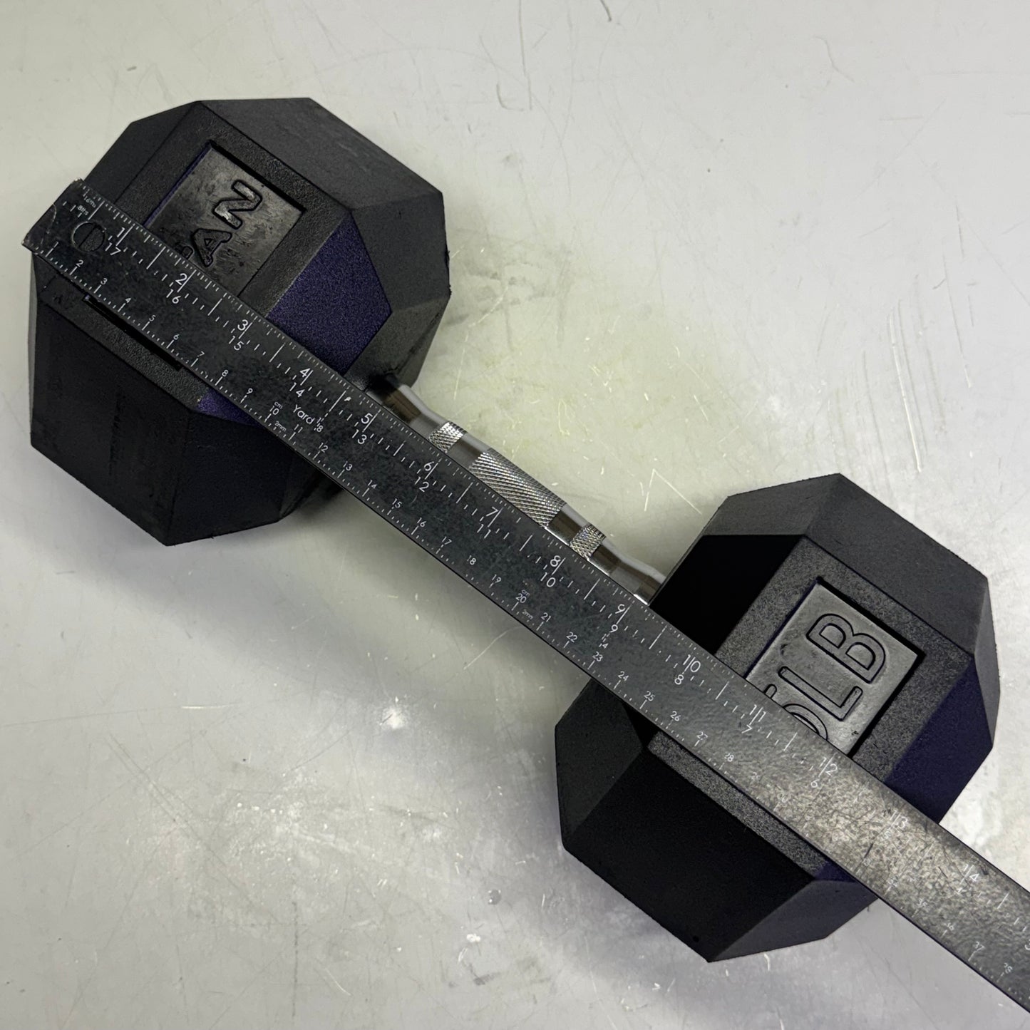 TITAN FITNESS (2 PACK) Black Rubber Coated Hex Dumbbell Single 45lb HEXDBB_45