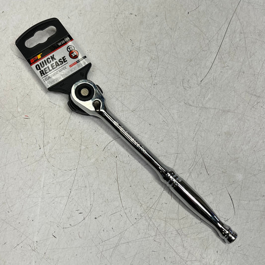 PERFORMANCE TOOLS Quick Release Teardrop Ratchet 3/8" Polished Nickel W38101