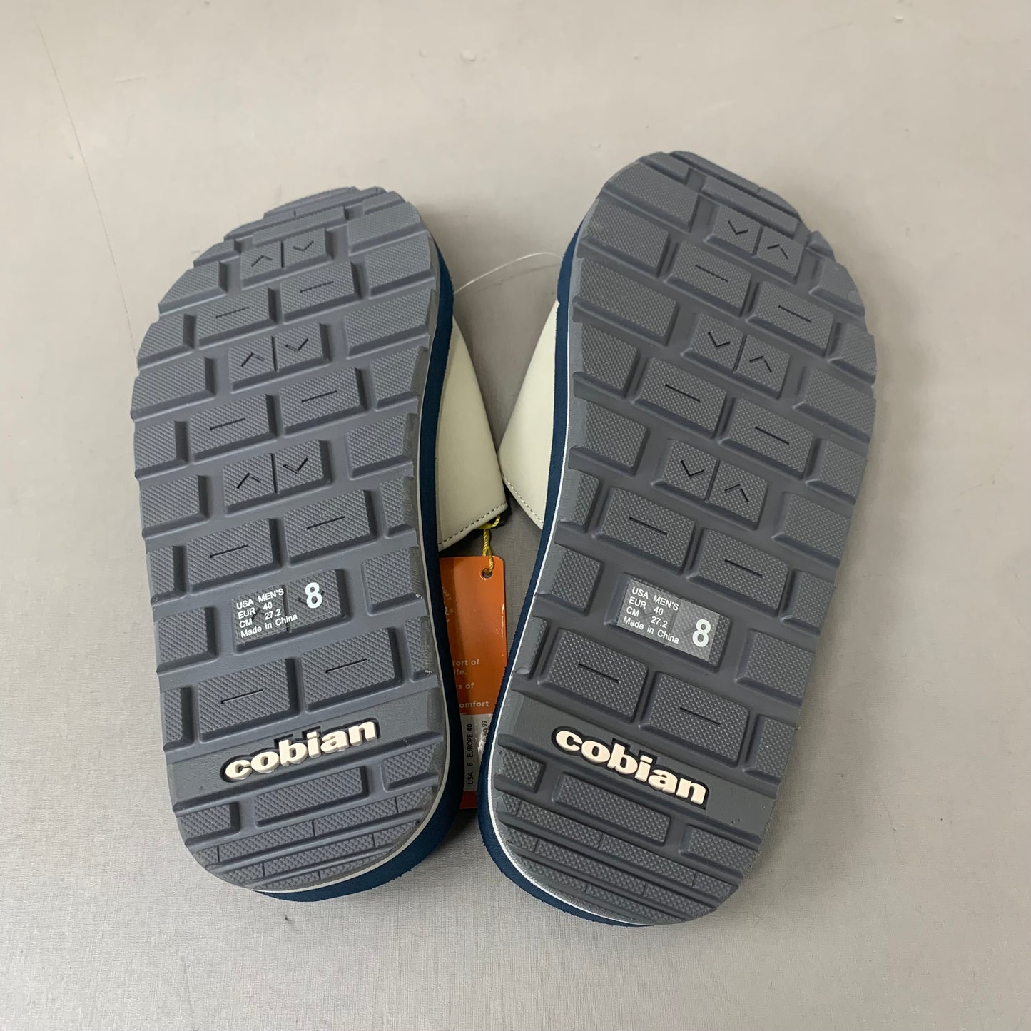 COBIAN DRT Synthetic Leather Strap Slide Sandals Men's Sz 13, 46 EU Navy DRS24-410-13