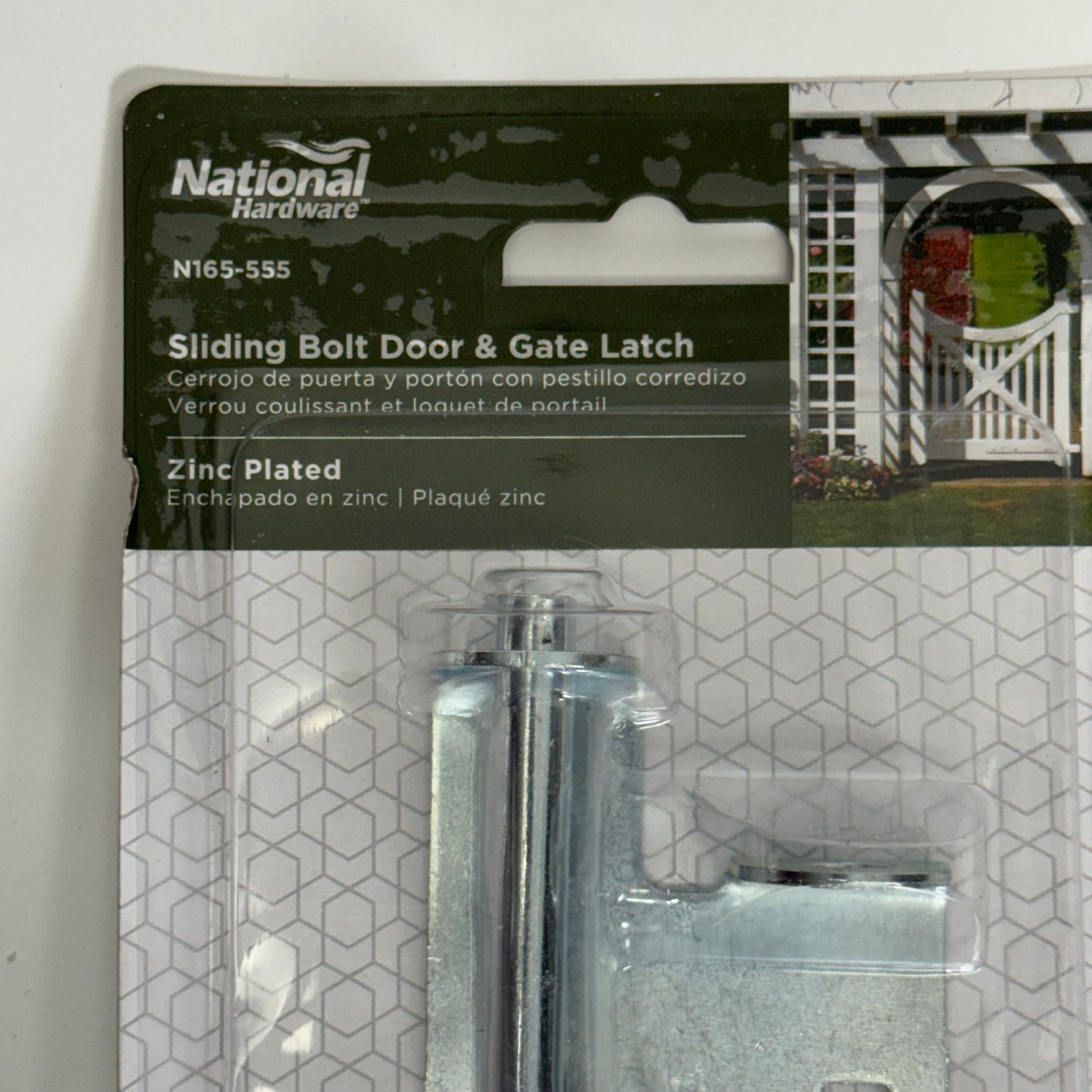 NATIONAL HARDWARE Sliding Bolt Door & Gate Latch Sz 6"L x 2.5"W Grey N165-555