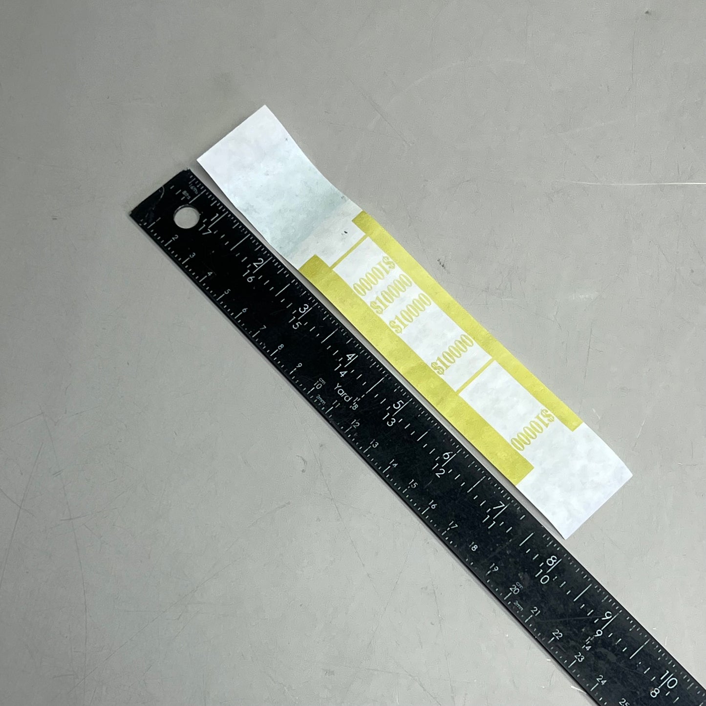 (1000 PACK) Self Adhesive Currency Straps Self Sealing $10,000.00 White/Yellow 9419-0057