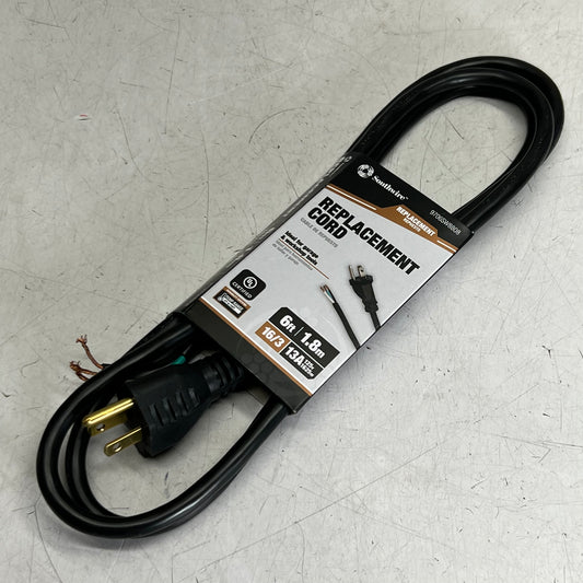 SOUTHWIRE Prong Black Universal appliance Appliance Power Cord 13A Sz 6ft, 9706SW8808