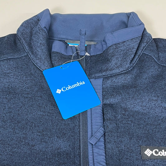 COLUMBIA Sweater Weather Fleece Full Zip Jacket Men's Sz XL Heather Blue