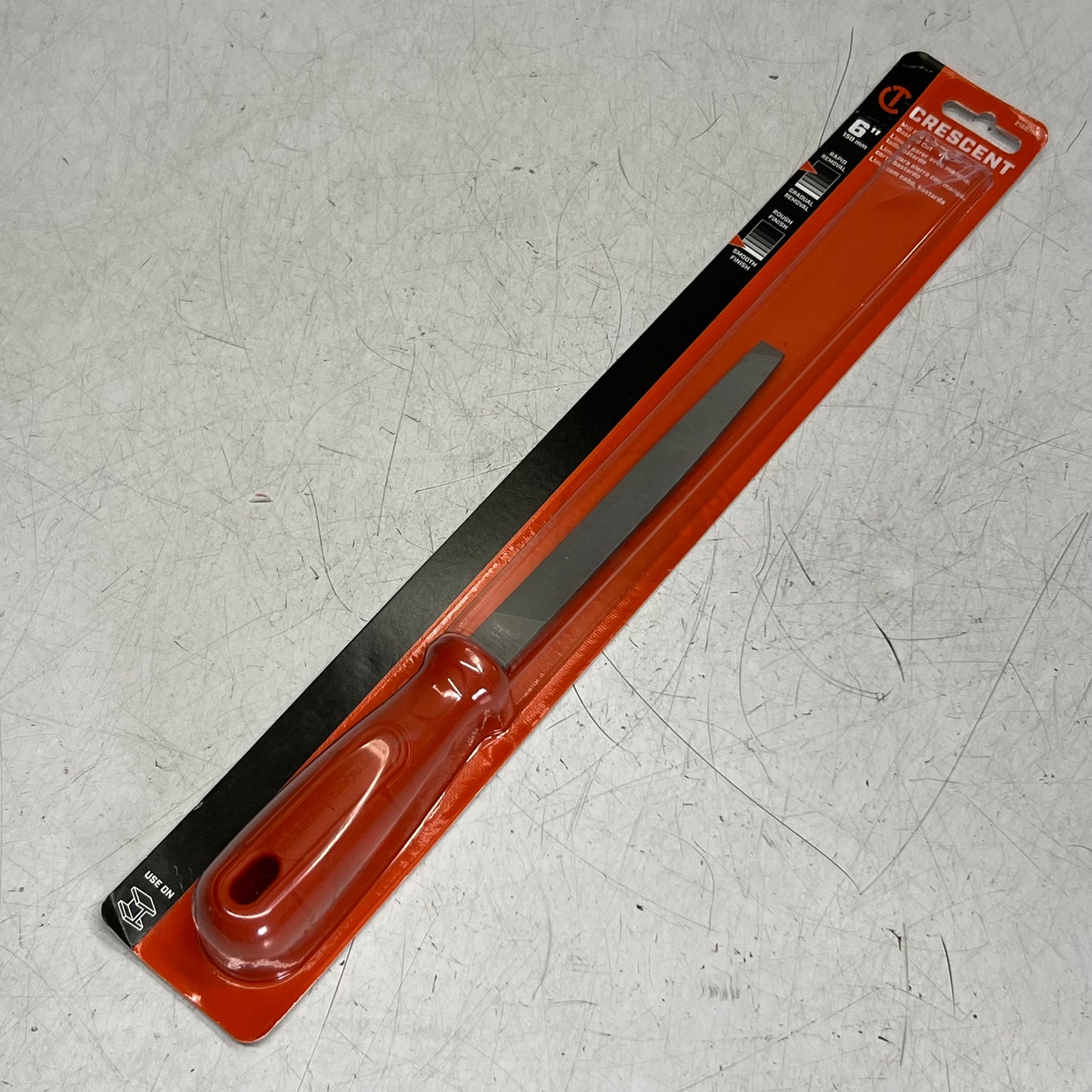 CRESCENT Mill File with Handle 6" Orange 21687NN