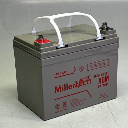 MILLERTECH Valved Regulated Lead-Acid Battery 12V 35Ah