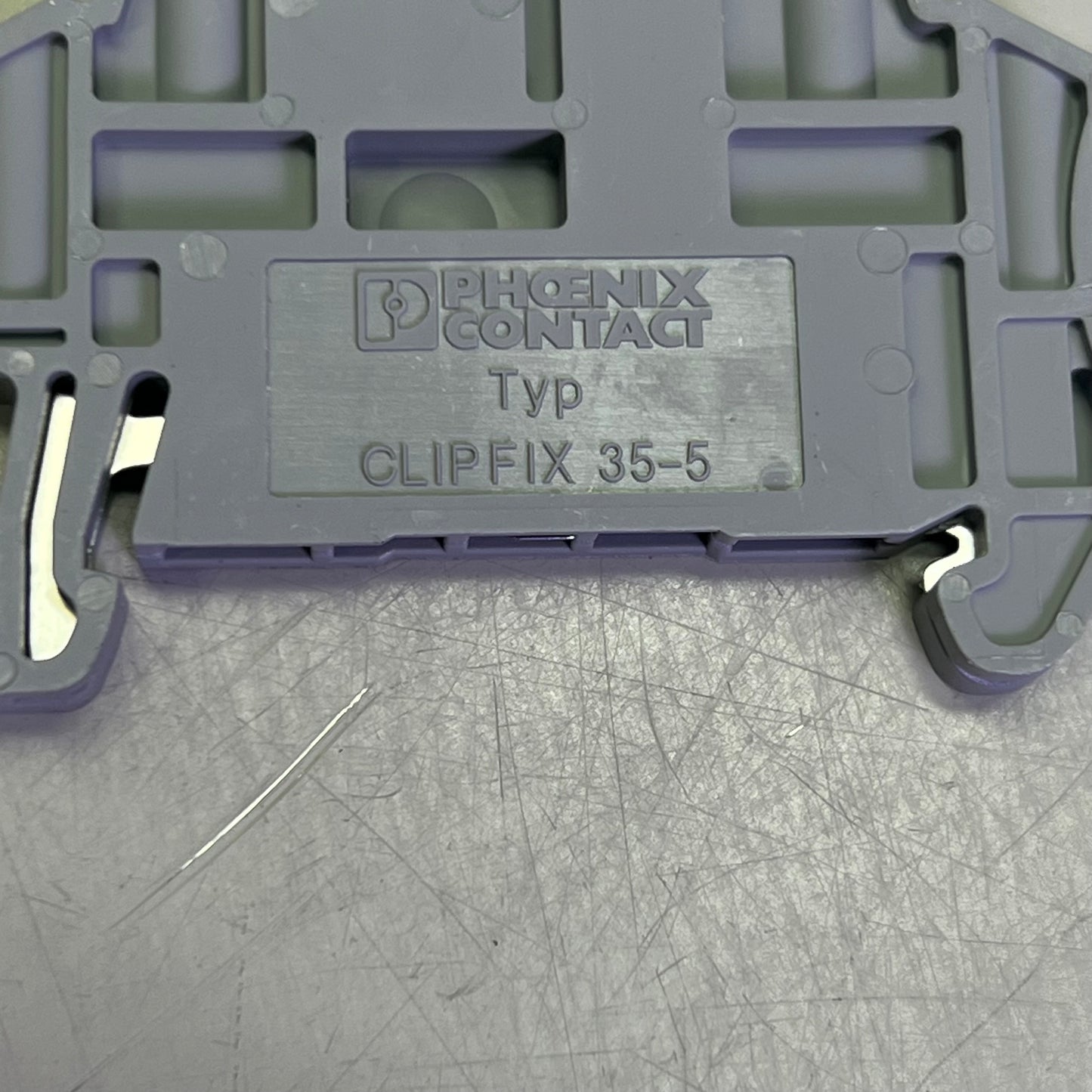 PHOENIX CONTACT (50 PACK) Clipfix Quick Mounting End Bracket Grey 3022276