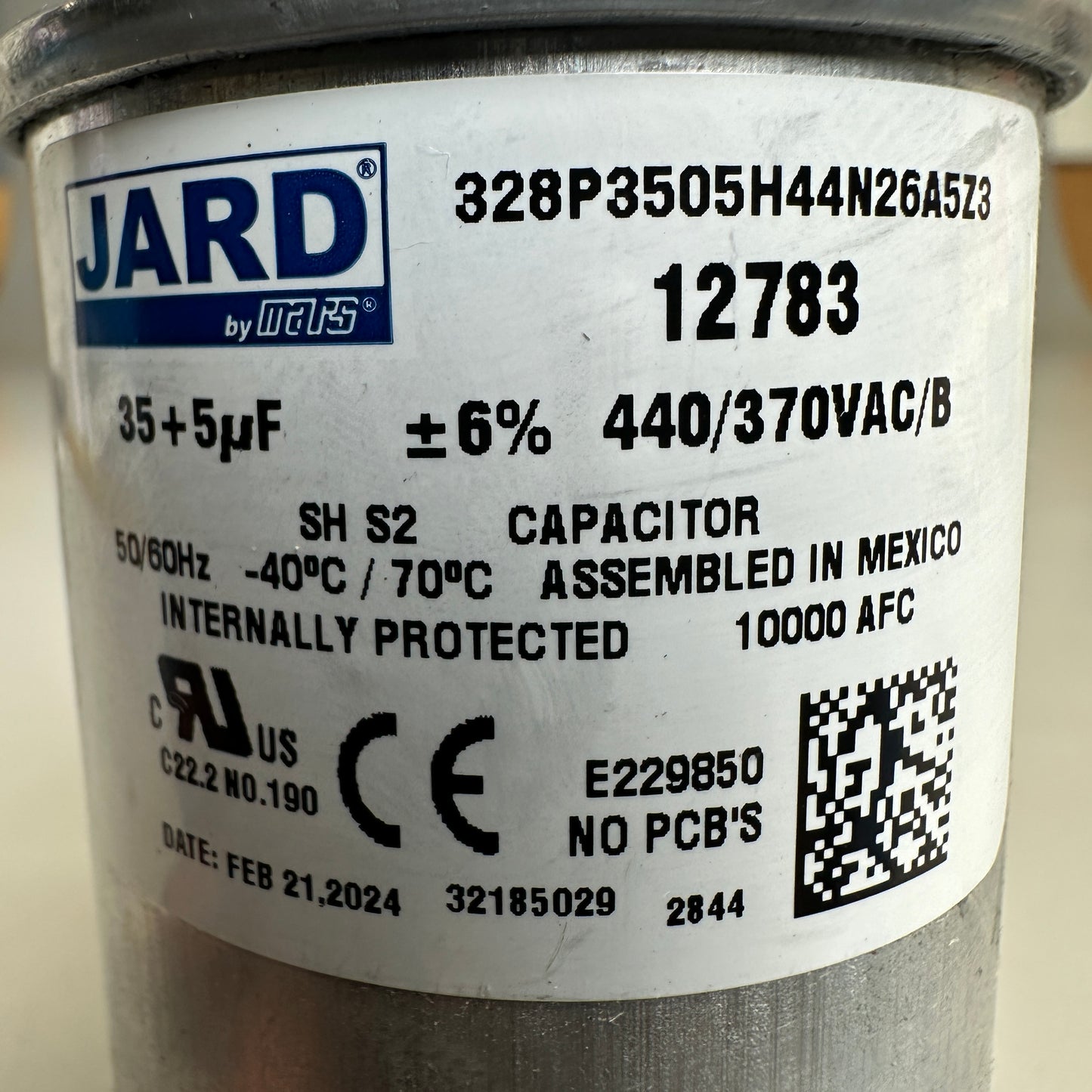 JARD Armatures Round 35 + 5 uf MFD 440V VAC Motor Dual Run Capacitor 12783