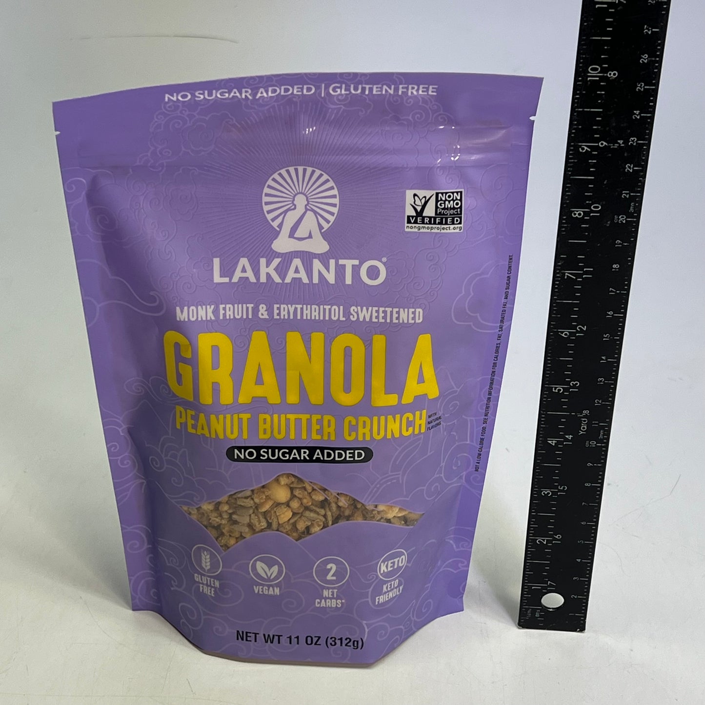 LAKANTO (3 PACK) Peanut Butter Crunch Granola No Added Sugar 11oz Brown BB 10/27