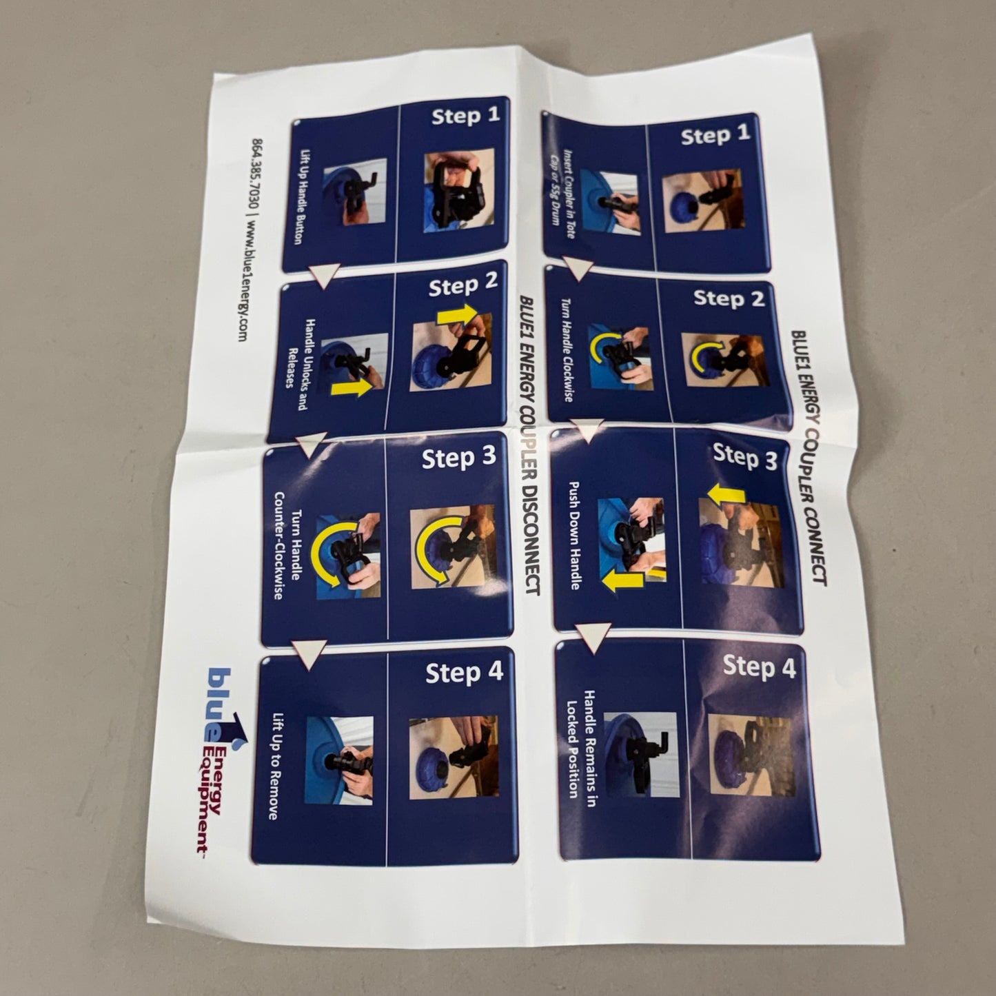 BLUE1ENERGY High Flow Dispense Coupler w/ 90 degree fitting bspp 1"-11"