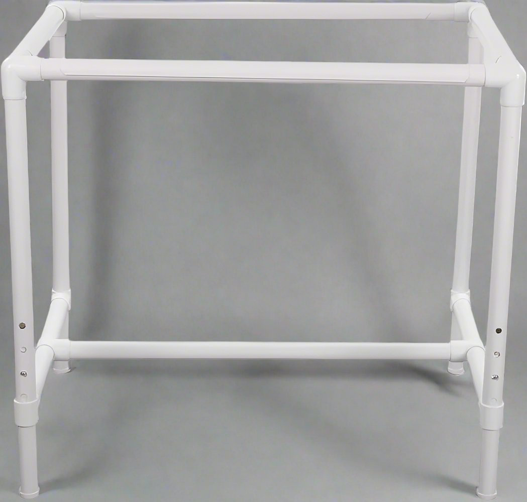 ZA@ DRITZ Quilter's Floor Frame, Adjustable, White 39" x 28"