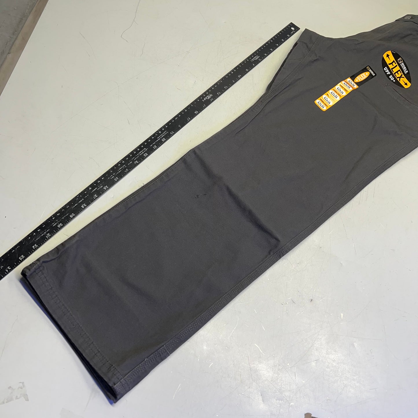 NOBLE OUTFITTERS Flex Stretch Canvas Work Pant Men's Sz 42x34 Asphalt 18425
