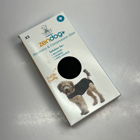 ZENDOG+ Breathable Anxiety/Stress Vest For Dogs XS Breeds 8-20 lbs Black