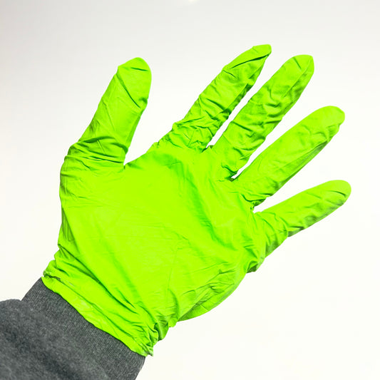 ZA@ EAGLE (810 Gloves) Green Highly Visible Nitrile Disposable Gloves 2XL 1031612 (AS-IS, Damage Box)