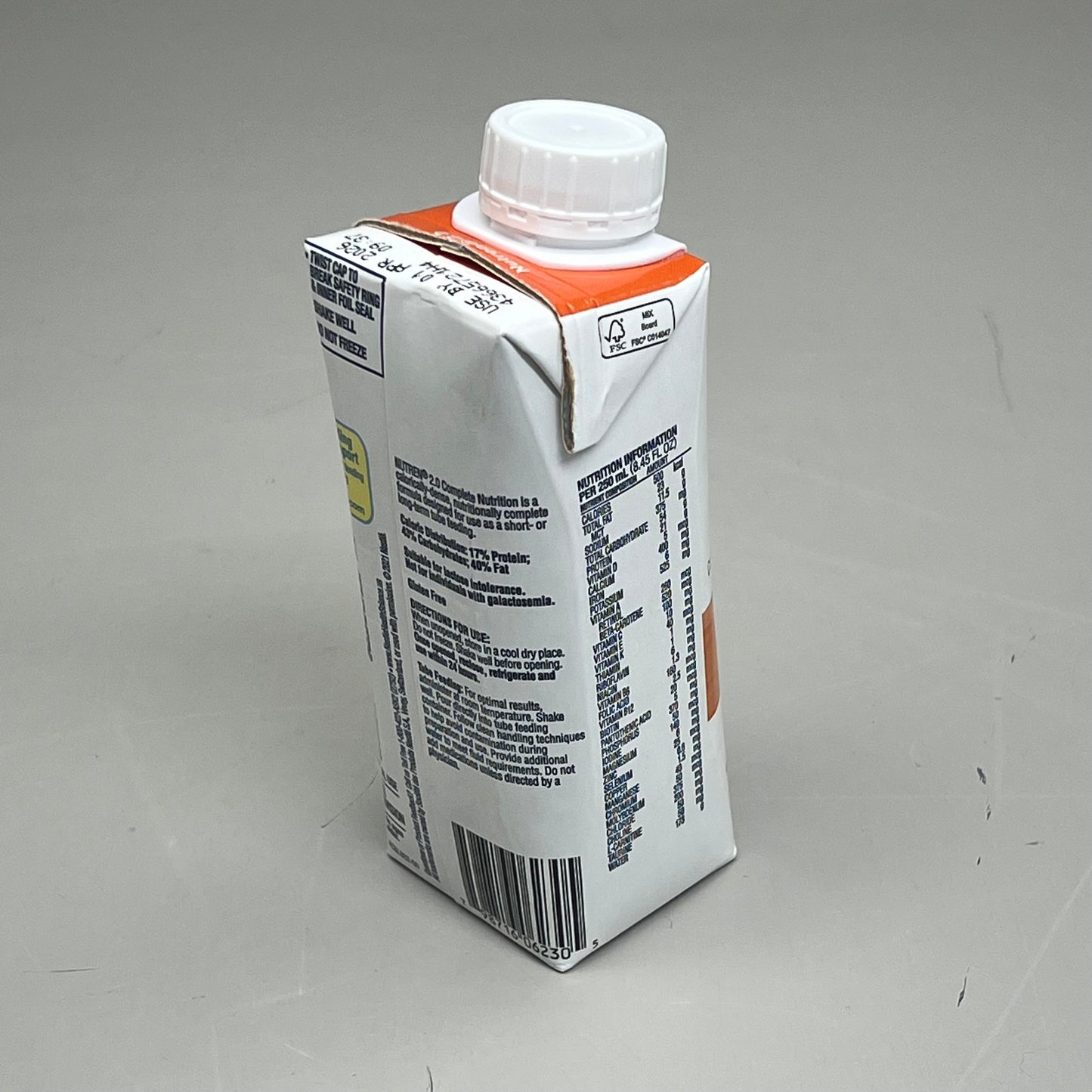 ZA@ NESTLE (24 PACK)Nutren 2.0 Calorie Dense Nutrition Unflavored BB 04/26 8.45fl oz E