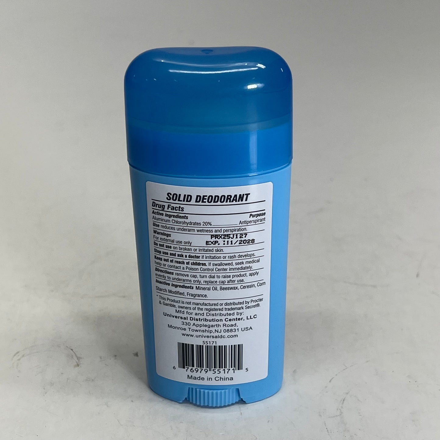 ZA@ U (3 PACK) Invisible Solid Anti-perspirant & Deodorant Powder Fresh Scent 2.25oz