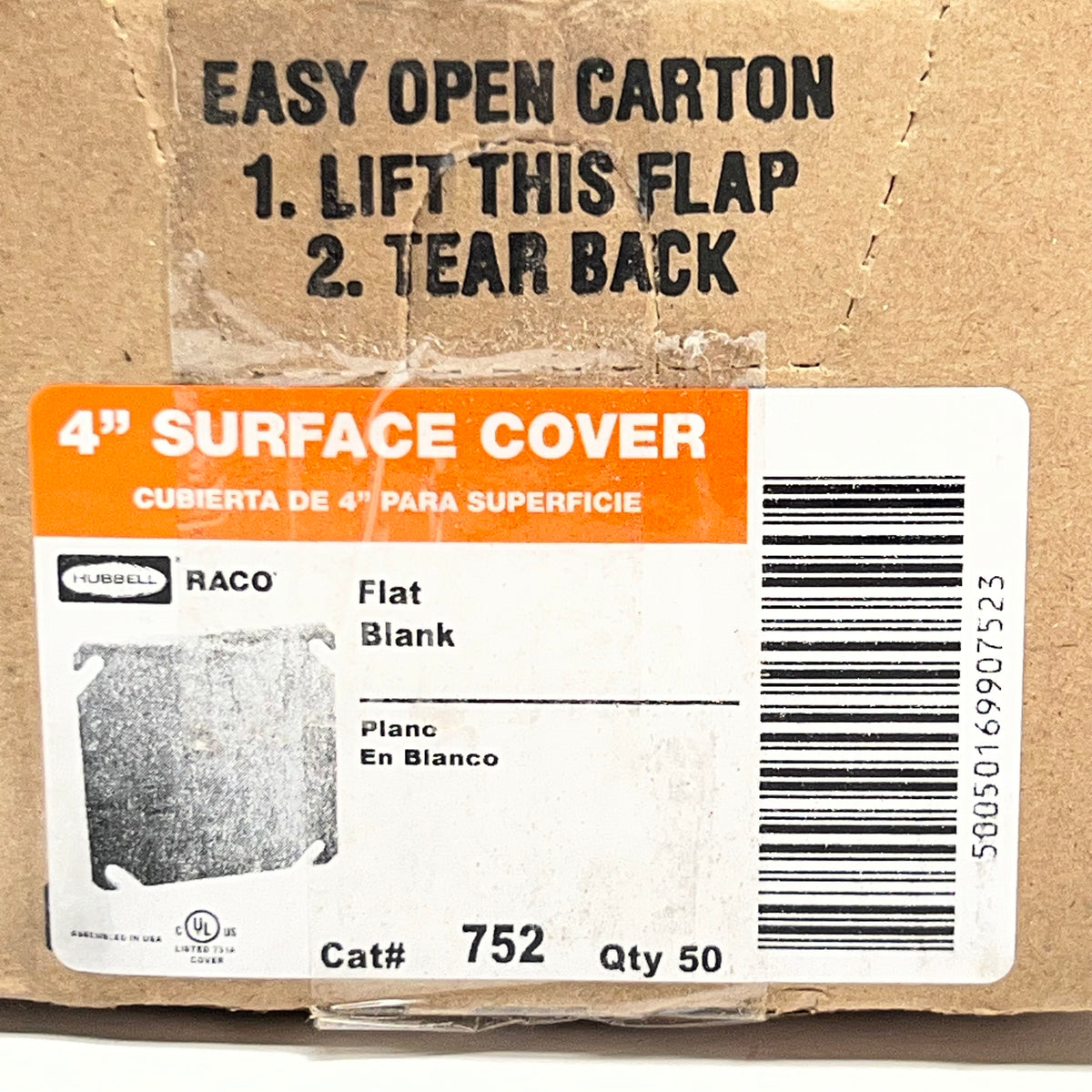 RACO (50 PACK) 4" Surface Cover - Steel 752