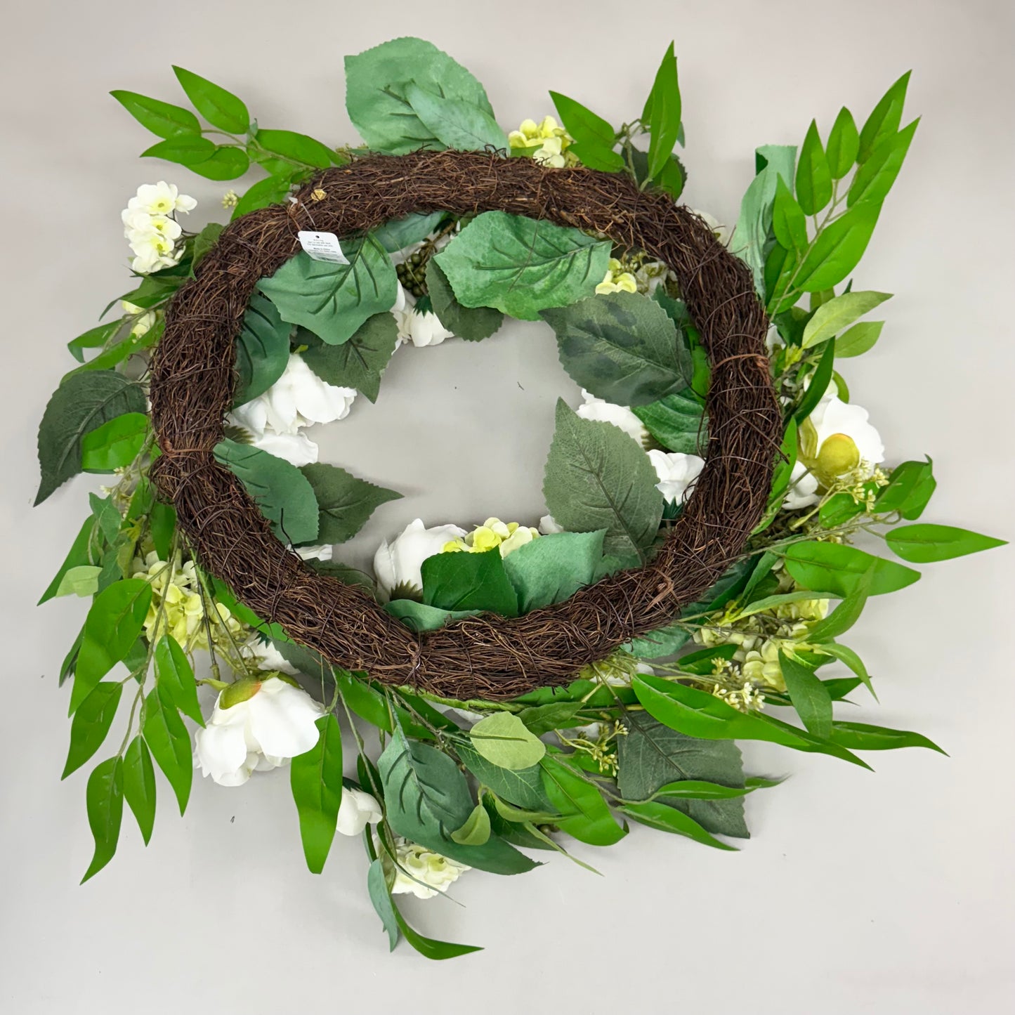 RAZ IMPORTS White Peony Ranunculus & Geranium Wreath 26" 129.00 W4402060