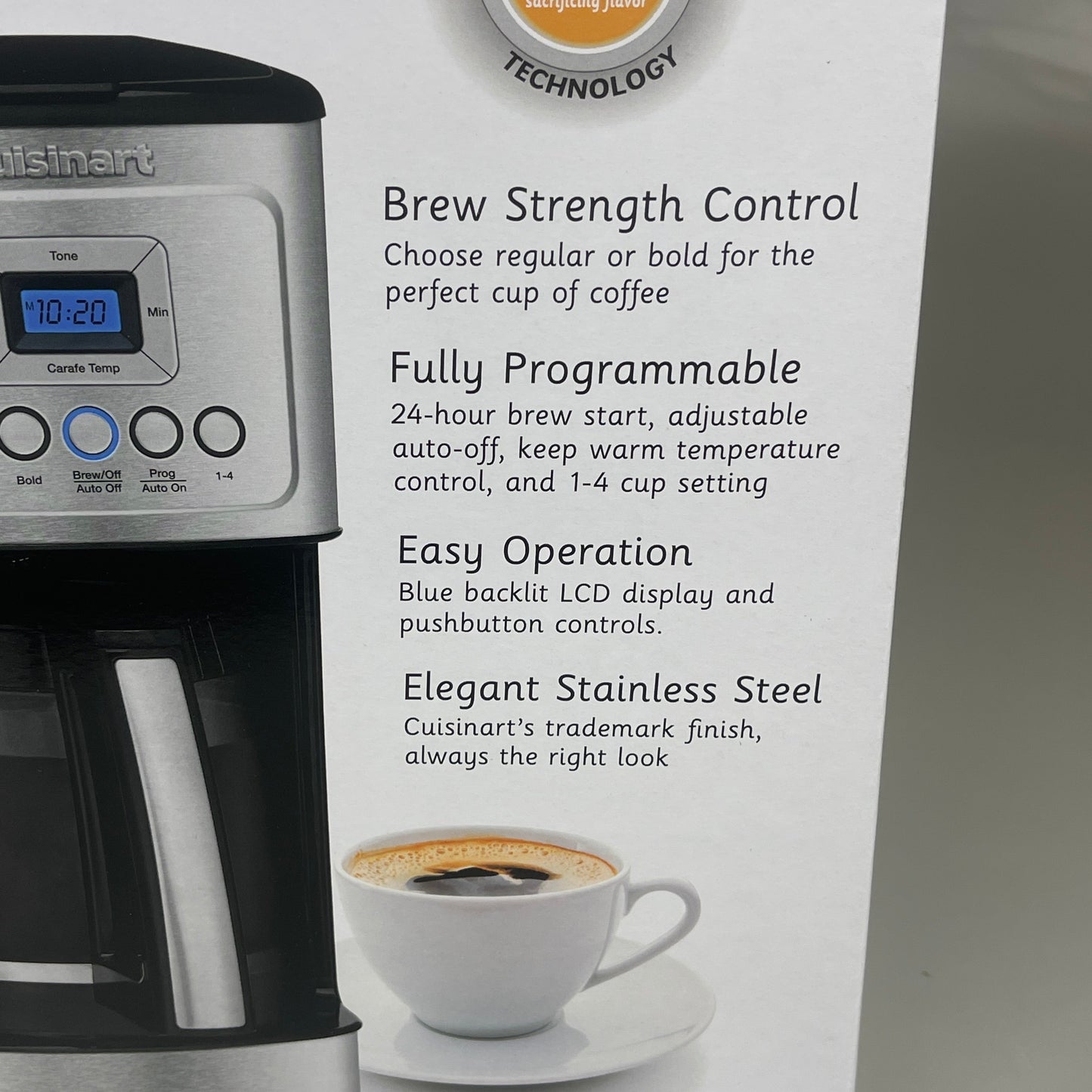 CUISINART (14 CUP) Programmable Coffee Maker Stainless Steel DCC-3200P1