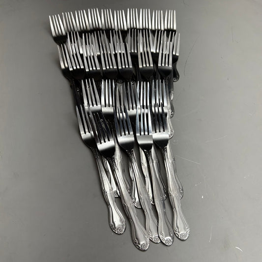 ABC (36 Pack) Stainless Steel Flora Stamped Fork Set New Other-Distressed Packaging  7" FLO-05