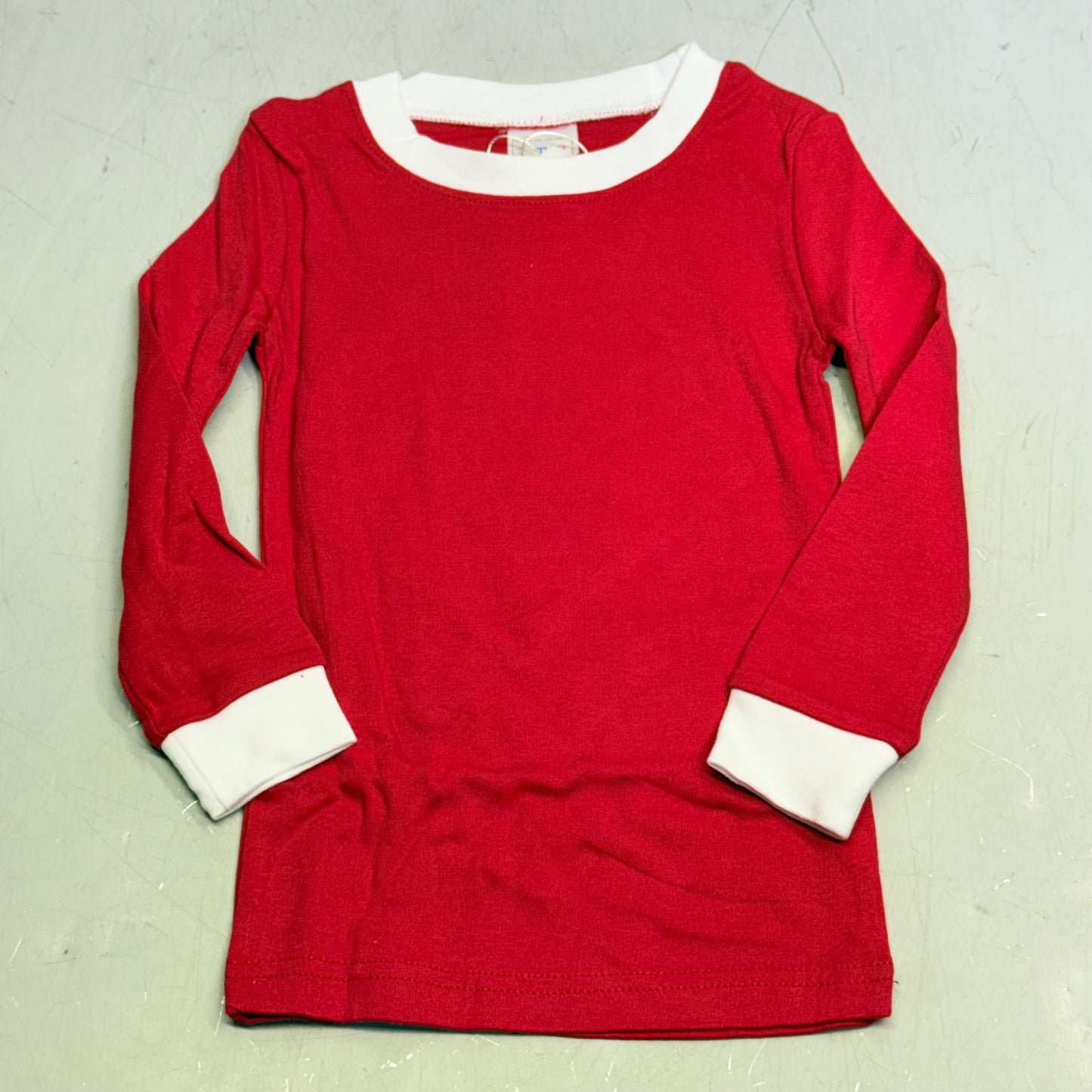 LTC Children Pajamas 100% Cotton Unisex (Sz-2T) Red/White