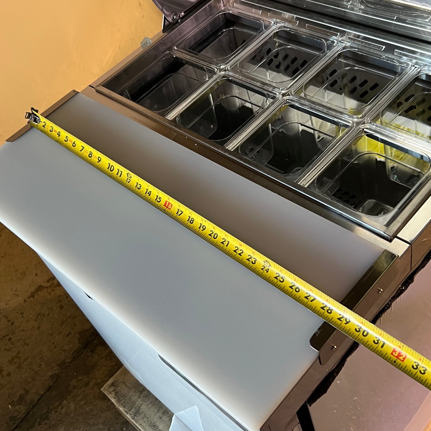 WILPREP 29" Single Door Commercial Salad Prep Table Refrigerator TSSU-29T