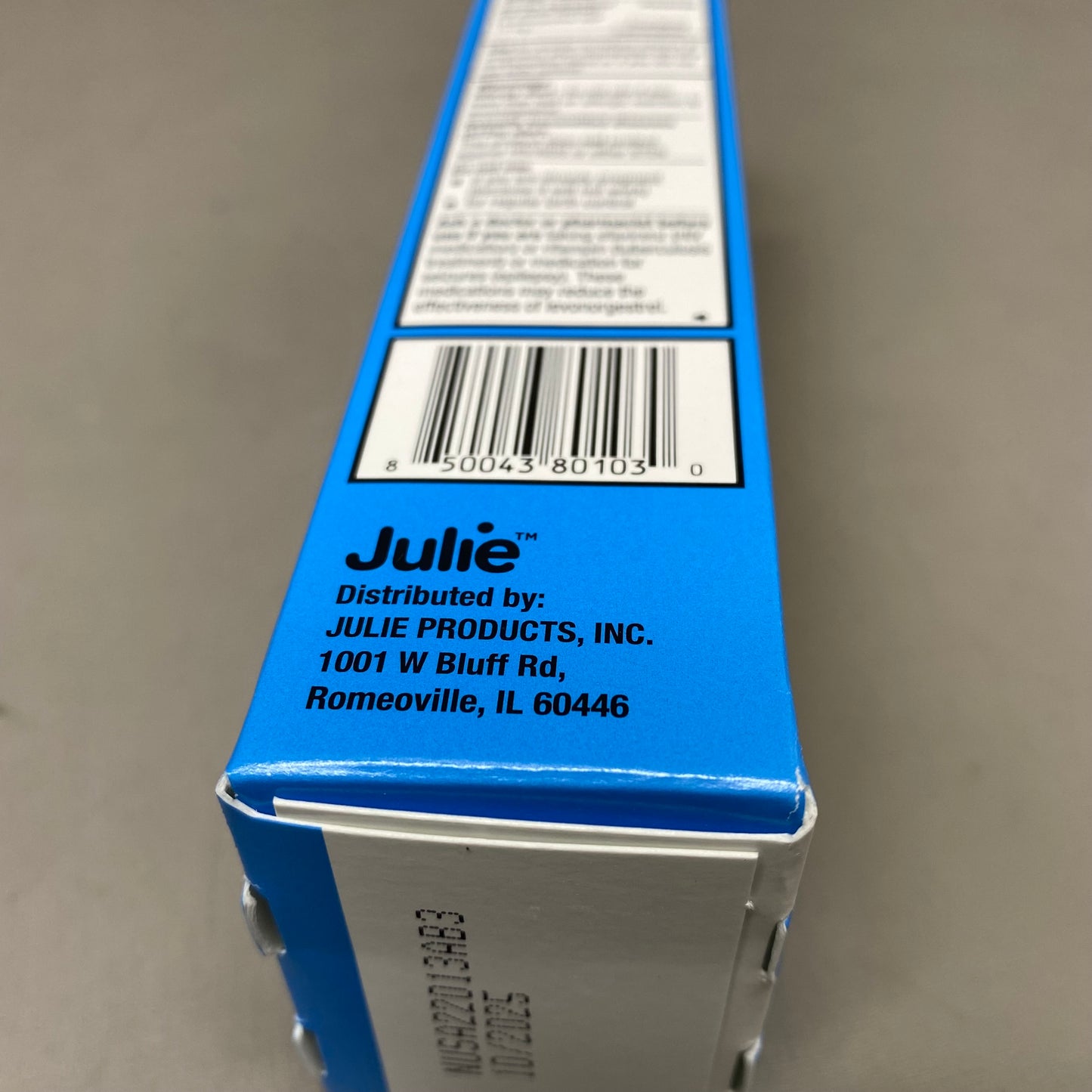 JULIE (2 Pack) Emergency Contraceptive Levonorgestrel Tablets 1.5 mg BB 10/25